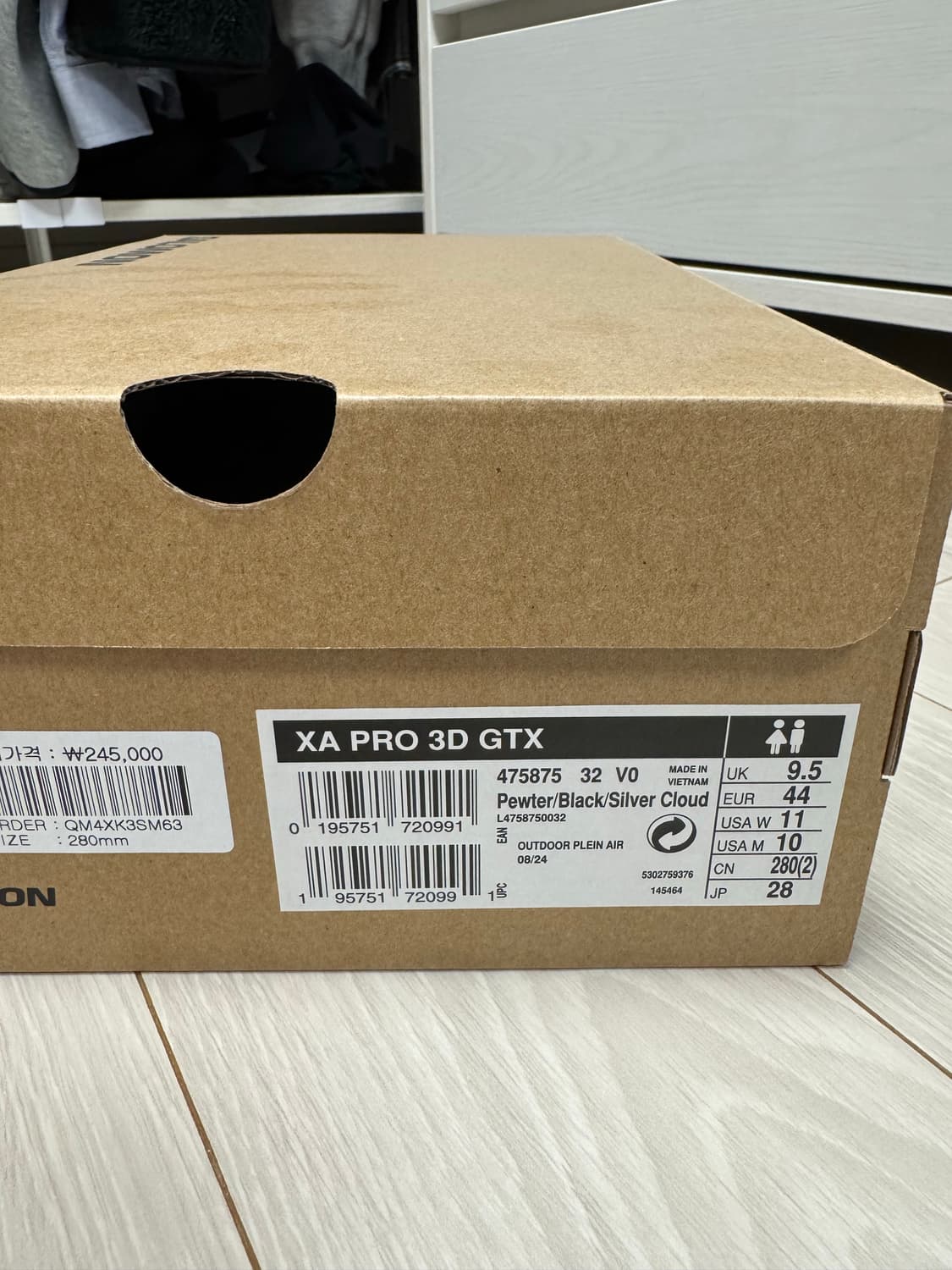 살로몬 XA 프로 3D GTX 퓨터 블랙 실버 클라우드 상품이미지3