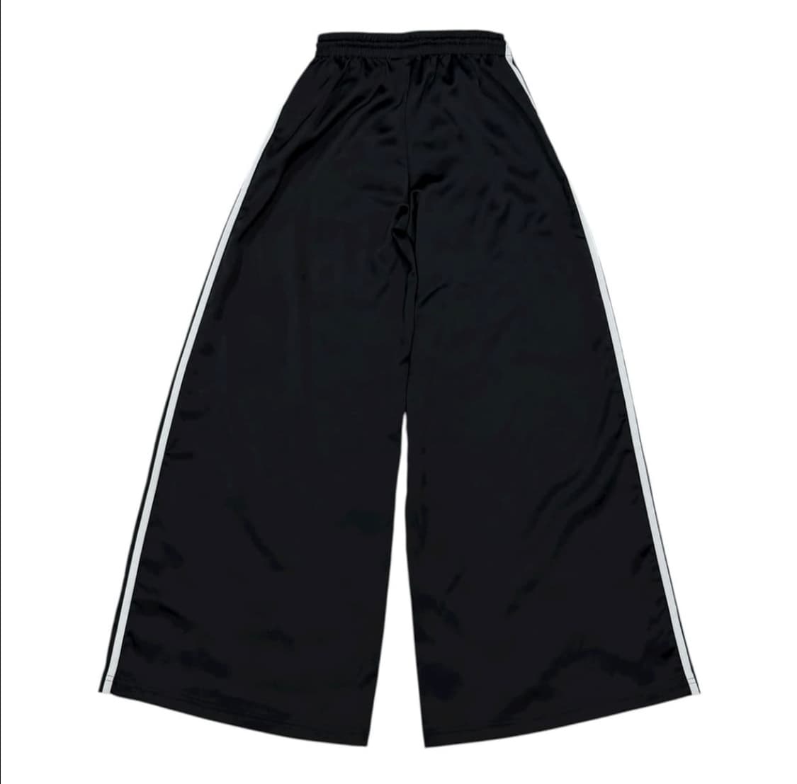 아디다스 새틴 와이드 트랙 팬츠 블랙 36 상품이미지3