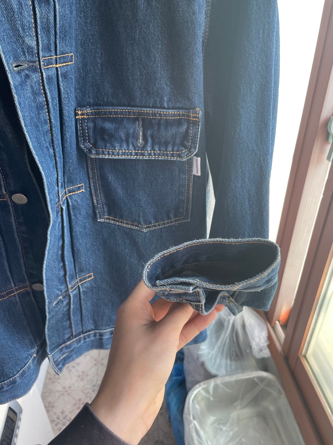 디스이즈네버댓 데님 트러커 L 상품이미지5