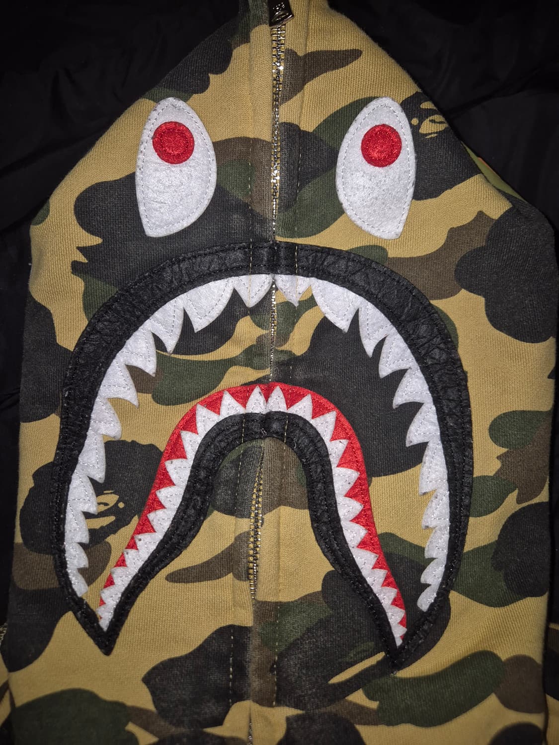 베이프 황계 샤크 후드집업 S 상품이미지1