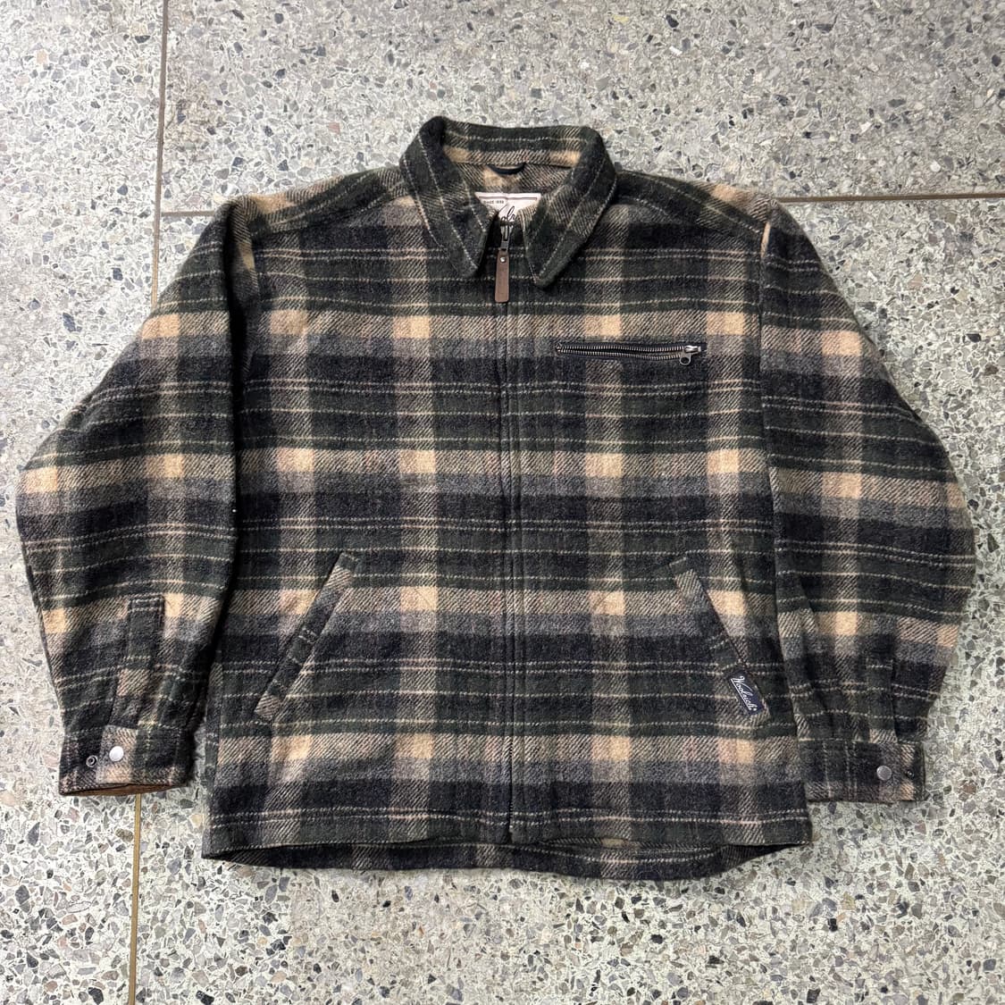 [M~L] Woolrich 울리치 체크 울 집업 자켓 상품이미지1