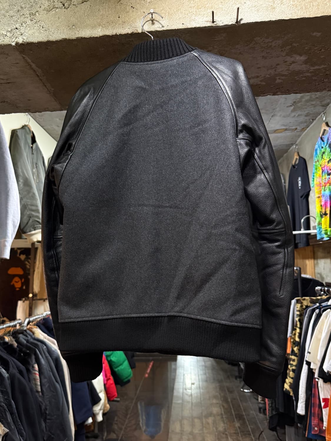 SOLIDHOMME 솔리드 옴므양가죽 스타디움 자켓 상품이미지2