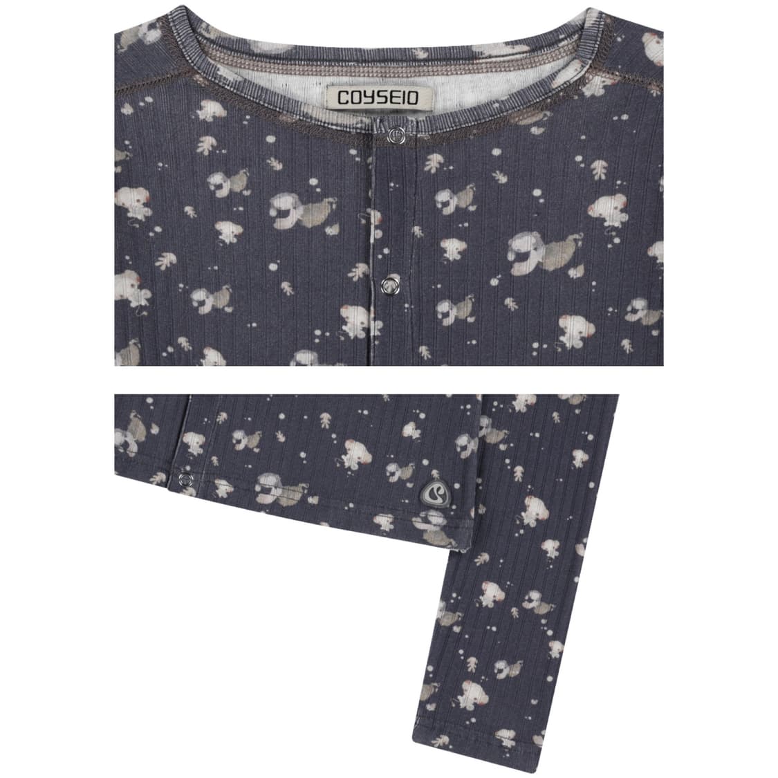 코이세이오 코튼 커들 롱슬리브 네이비 상품이미지6