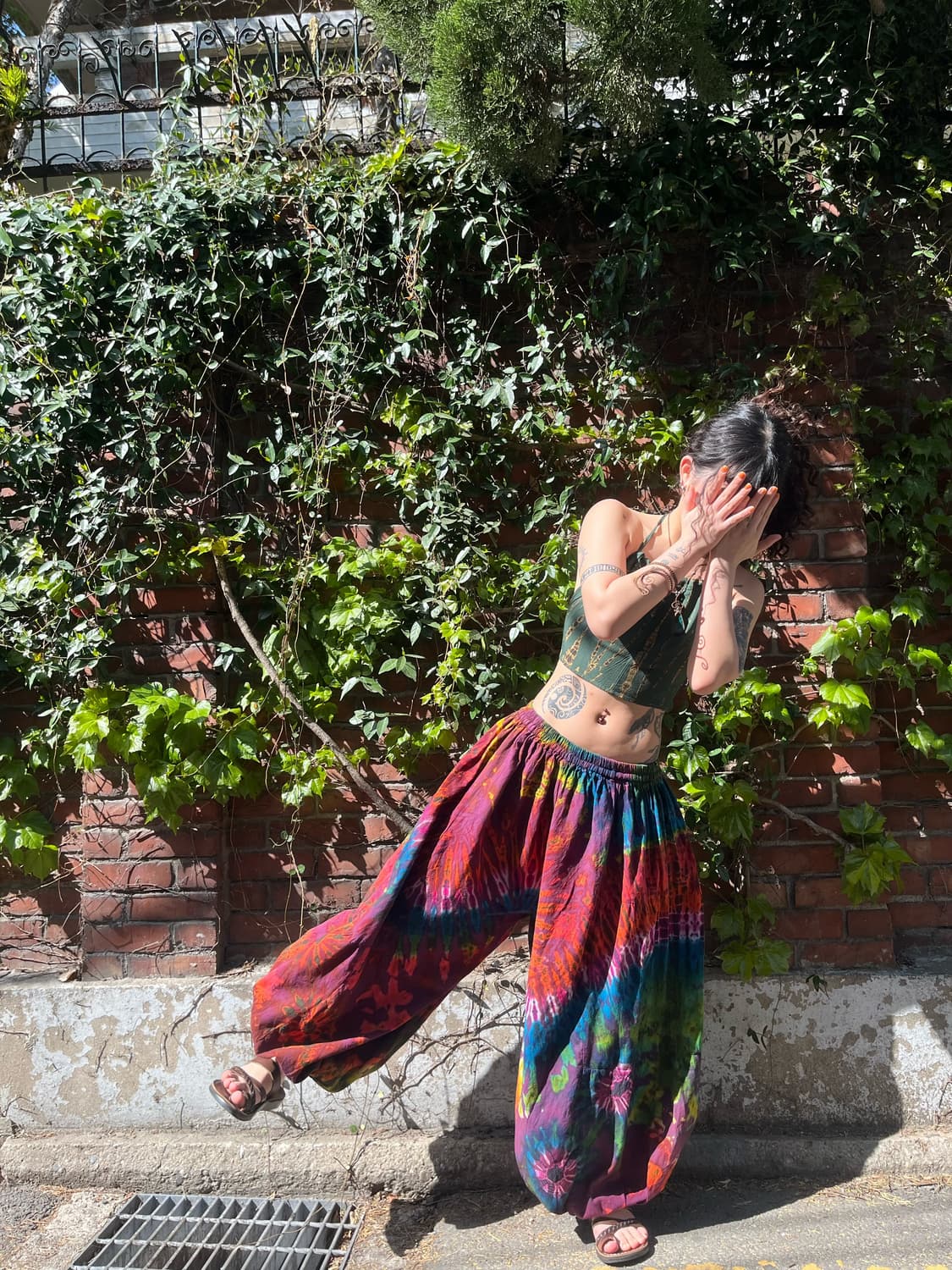 히피 타이다이 벌룬 와이드 팬츠 상품이미지4