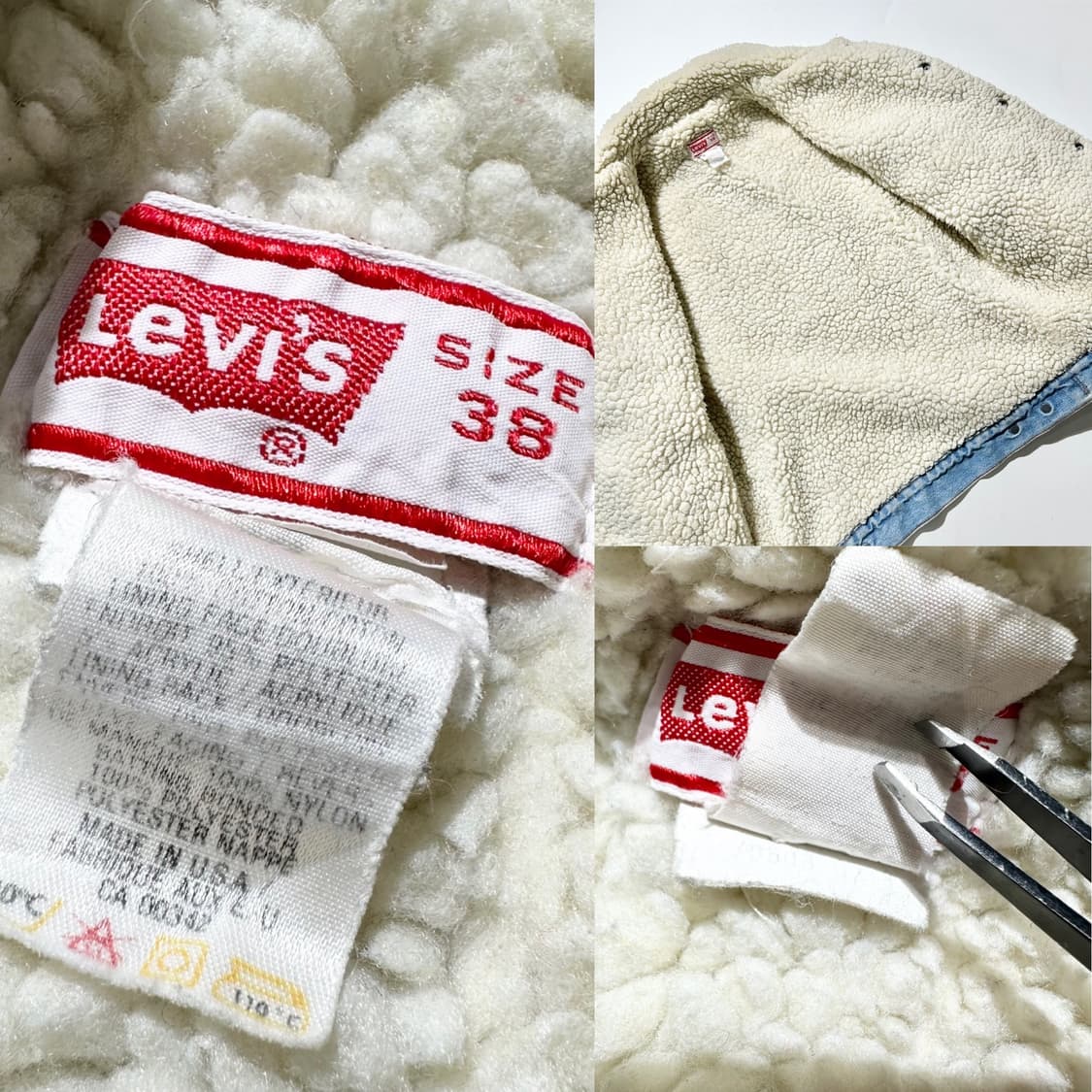 70’s USA 리바이스 오렌지탭 쉐르파 데님 트러커 자켓 상품이미지10