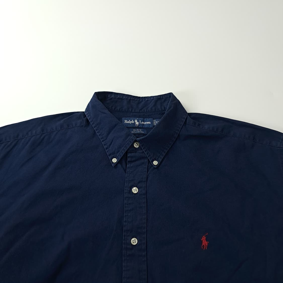 CJ281 2XL 폴로 빅사이즈 블레이크핏 90s 네이비 셔츠 남방 상품이미지2