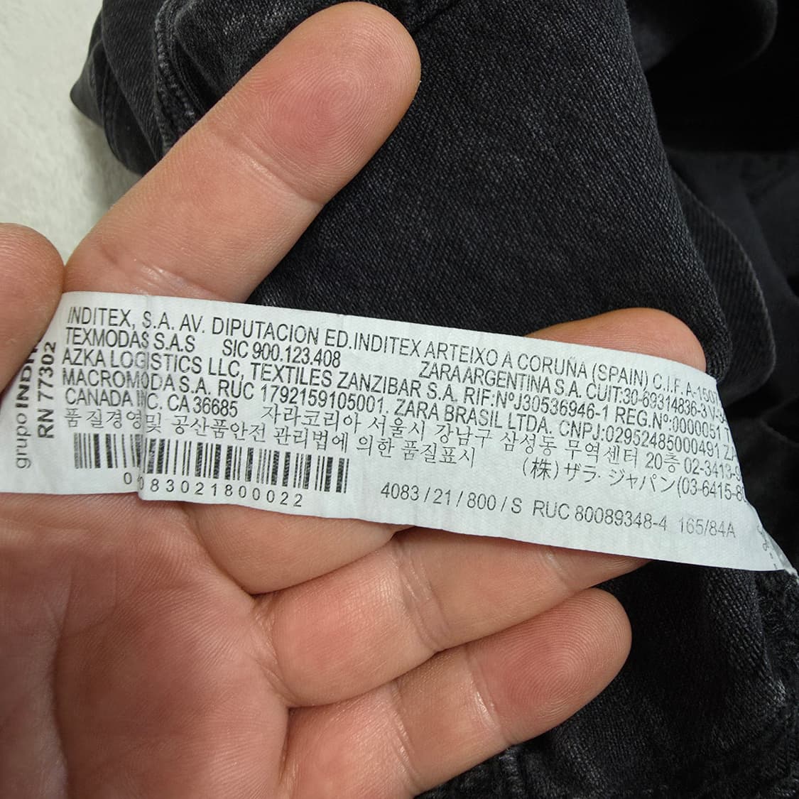 (S)여성 자라 블랙 워싱 데님 자켓 상품이미지5