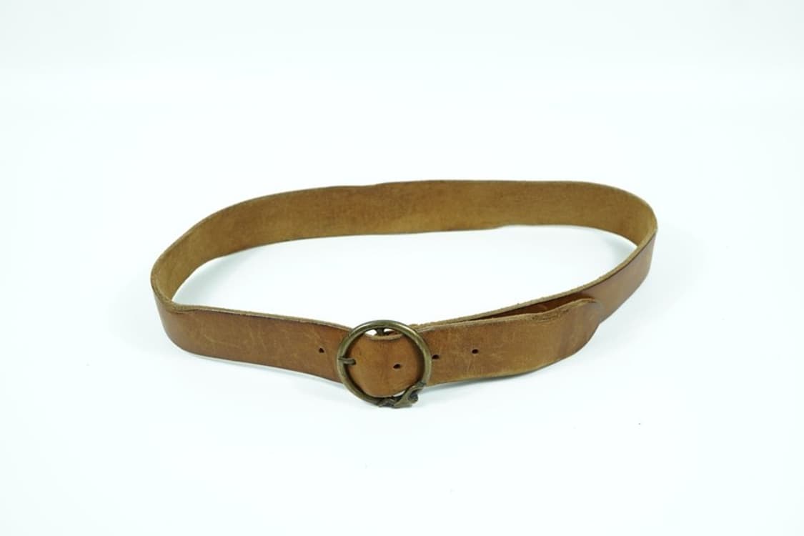 빈티지 브라운 리얼레더 링버클 벨트 상품이미지4