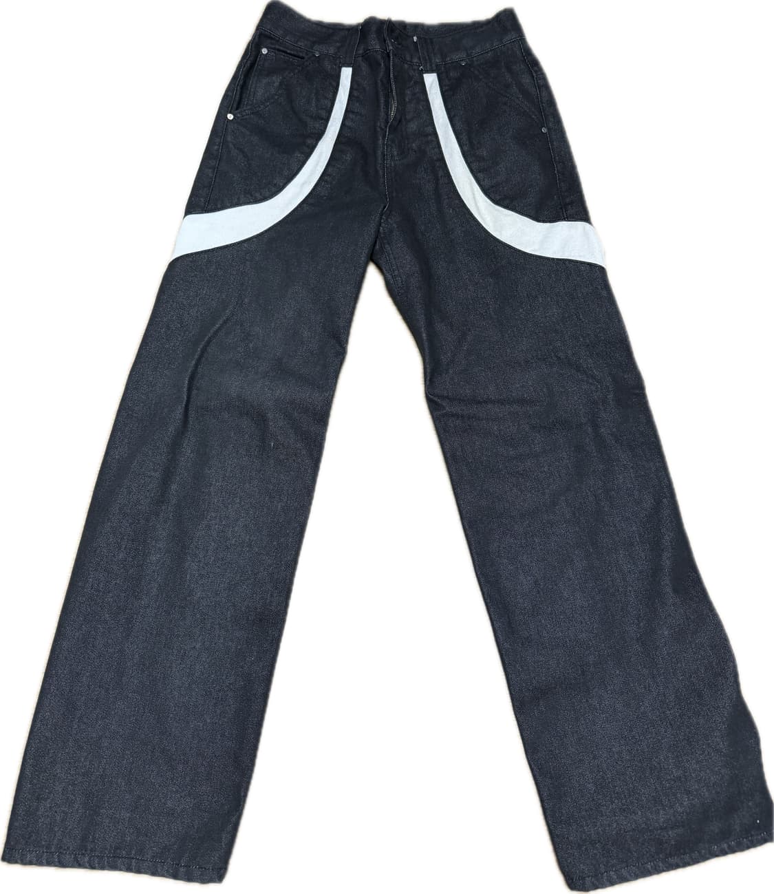 에드 와이드 데님 온 더 스트릿 블랙(화이트) 상품이미지1