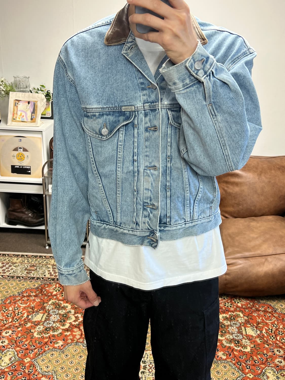 [S] GUESS 게스 빈티지 USA 연청 데님 자켓 상품이미지3