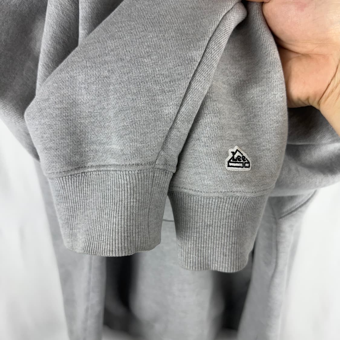 L) LEE 스몰 자수로고 후드 티 그레이 상품이미지4