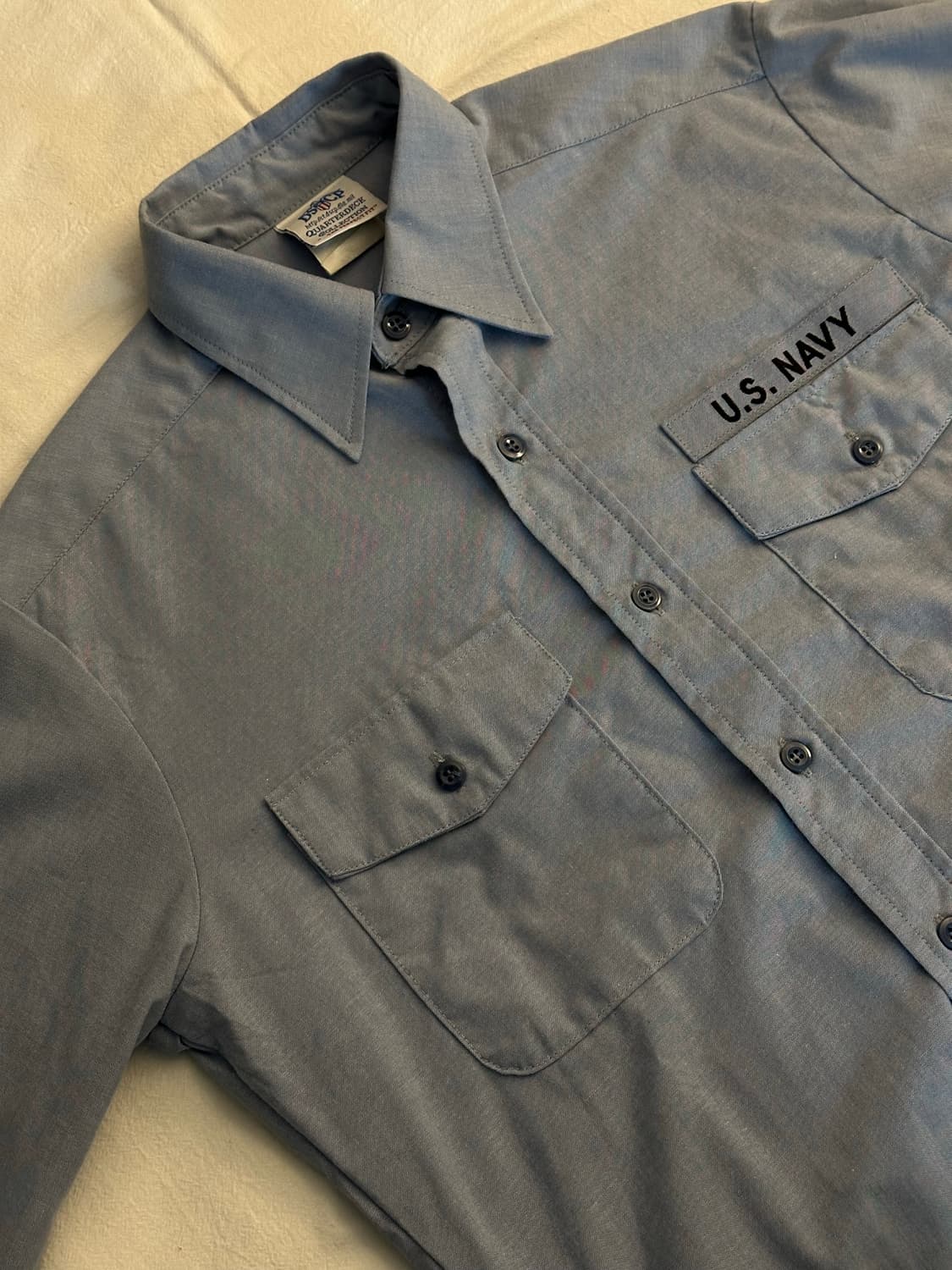 (데드스탁급) US NAVY 미해군 샴브레이 셔츠 상품이미지1