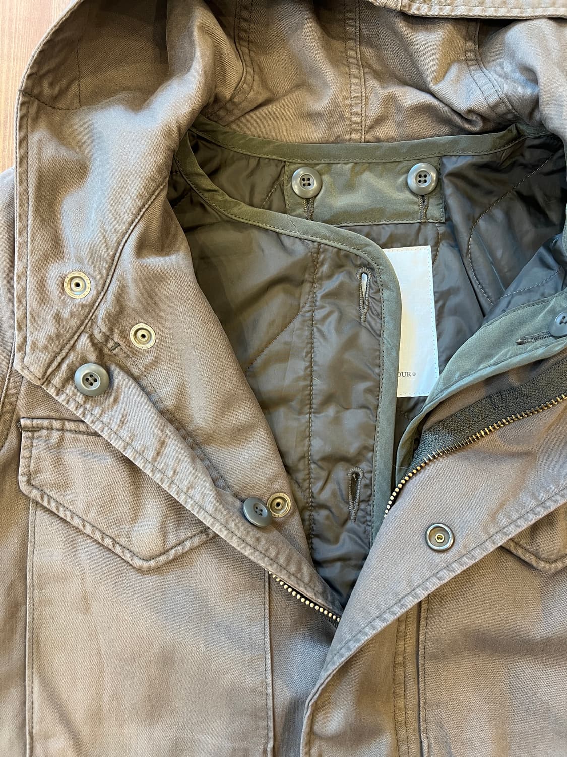 히스테릭 글래머 카키 퀄팅 후드 야상 상품이미지9