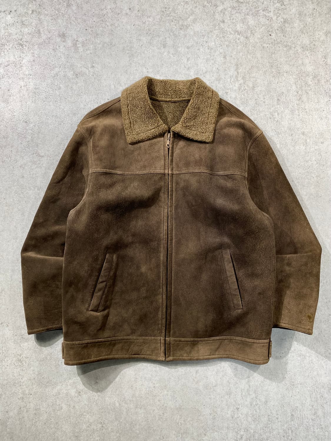 [105] 90s Vintage 빈티지 브라운 스웨이드 무스탕 자켓 상품이미지3