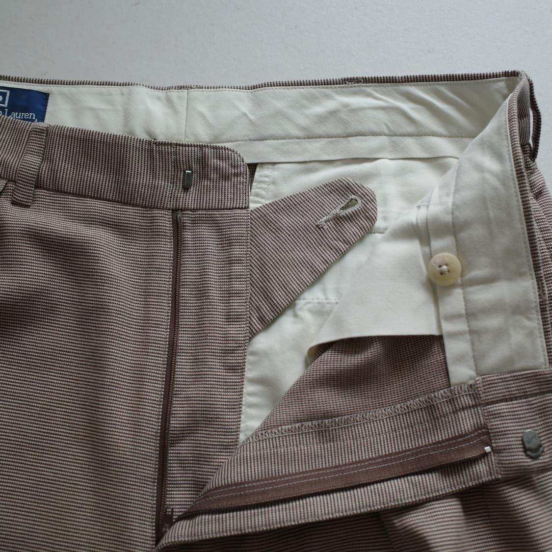 90s 폴로 랄프로렌 잔체크 투턱 슬랙스 팬츠 34 상품이미지5