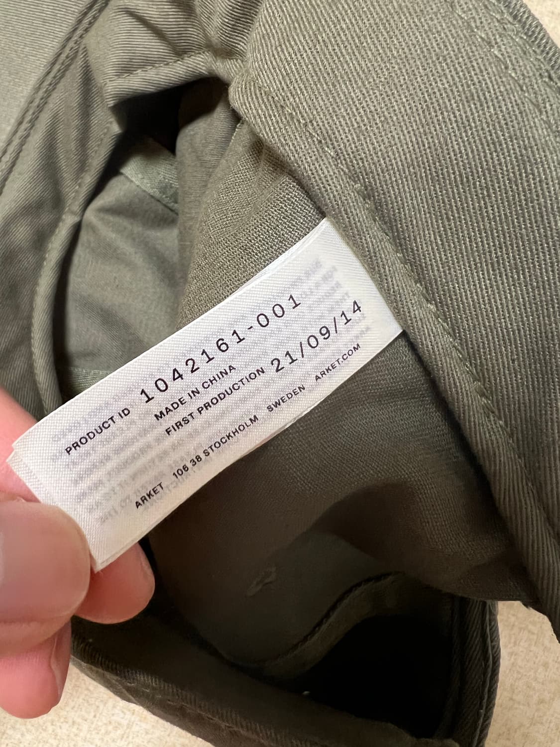 아르켓 카키 볼캡(새상품) 상품이미지4