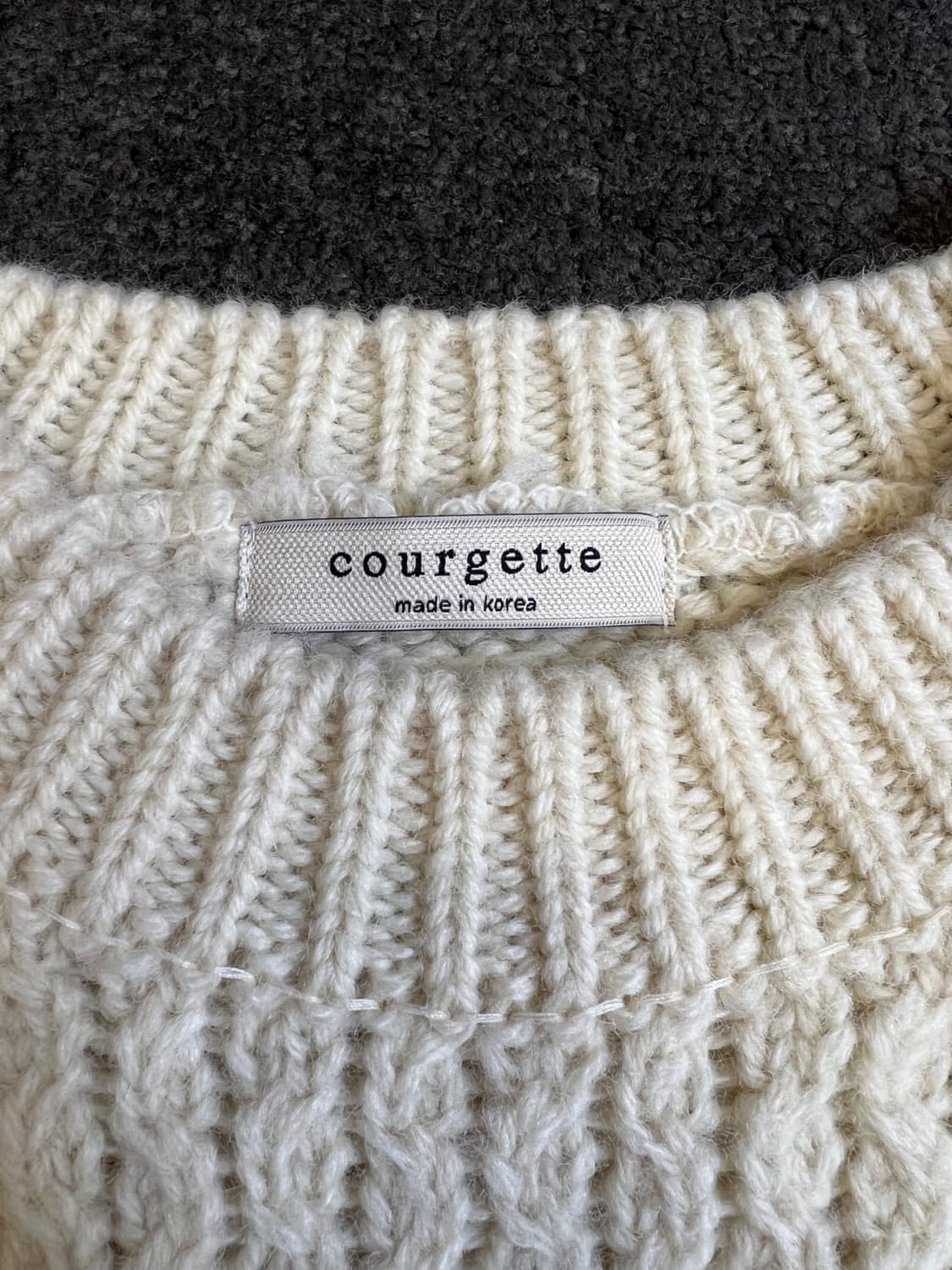 Courgette 아란 케이블 니트 L 상품이미지2