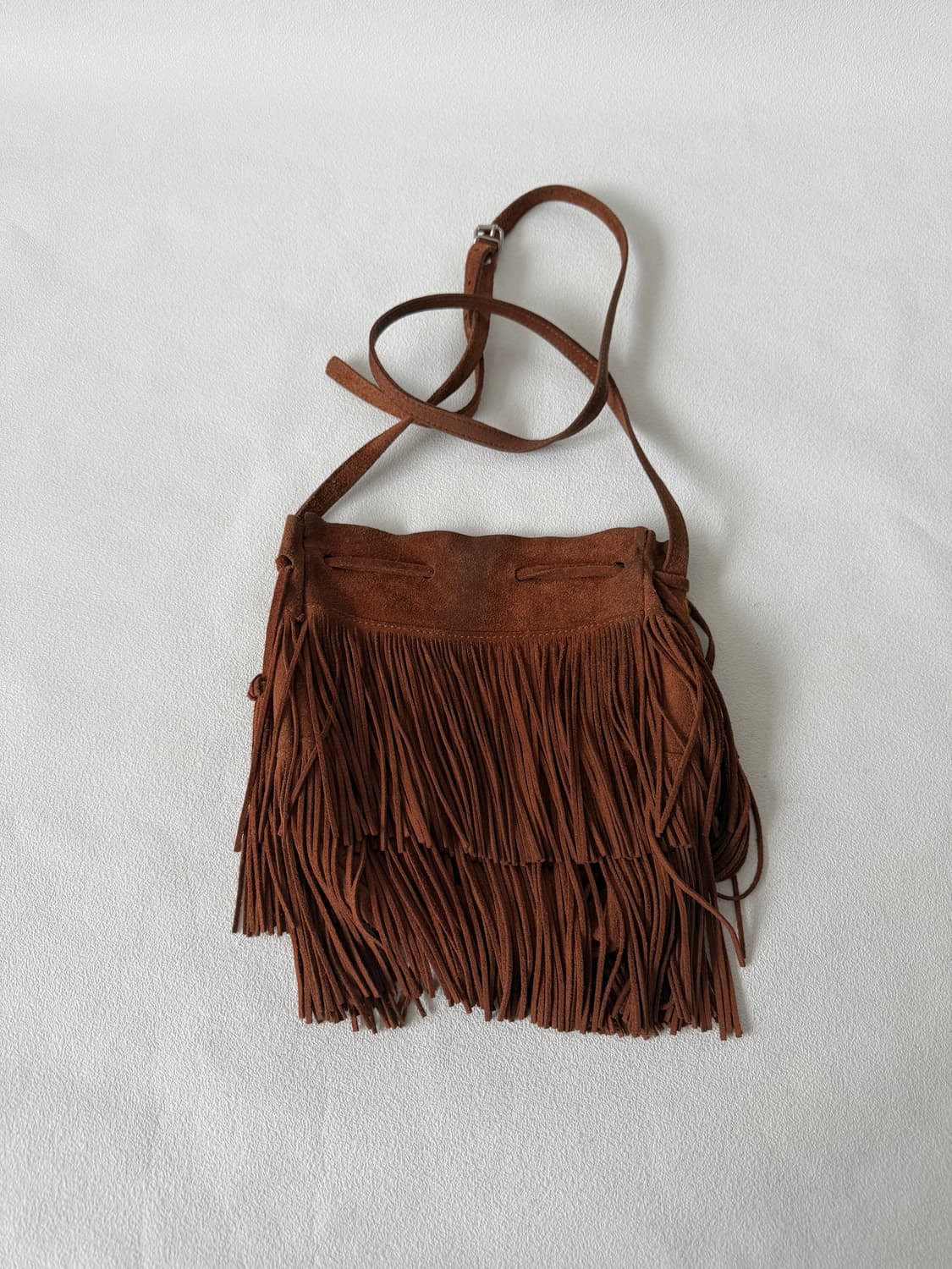 Pre owned 스웨이드 크로스백 상품이미지2