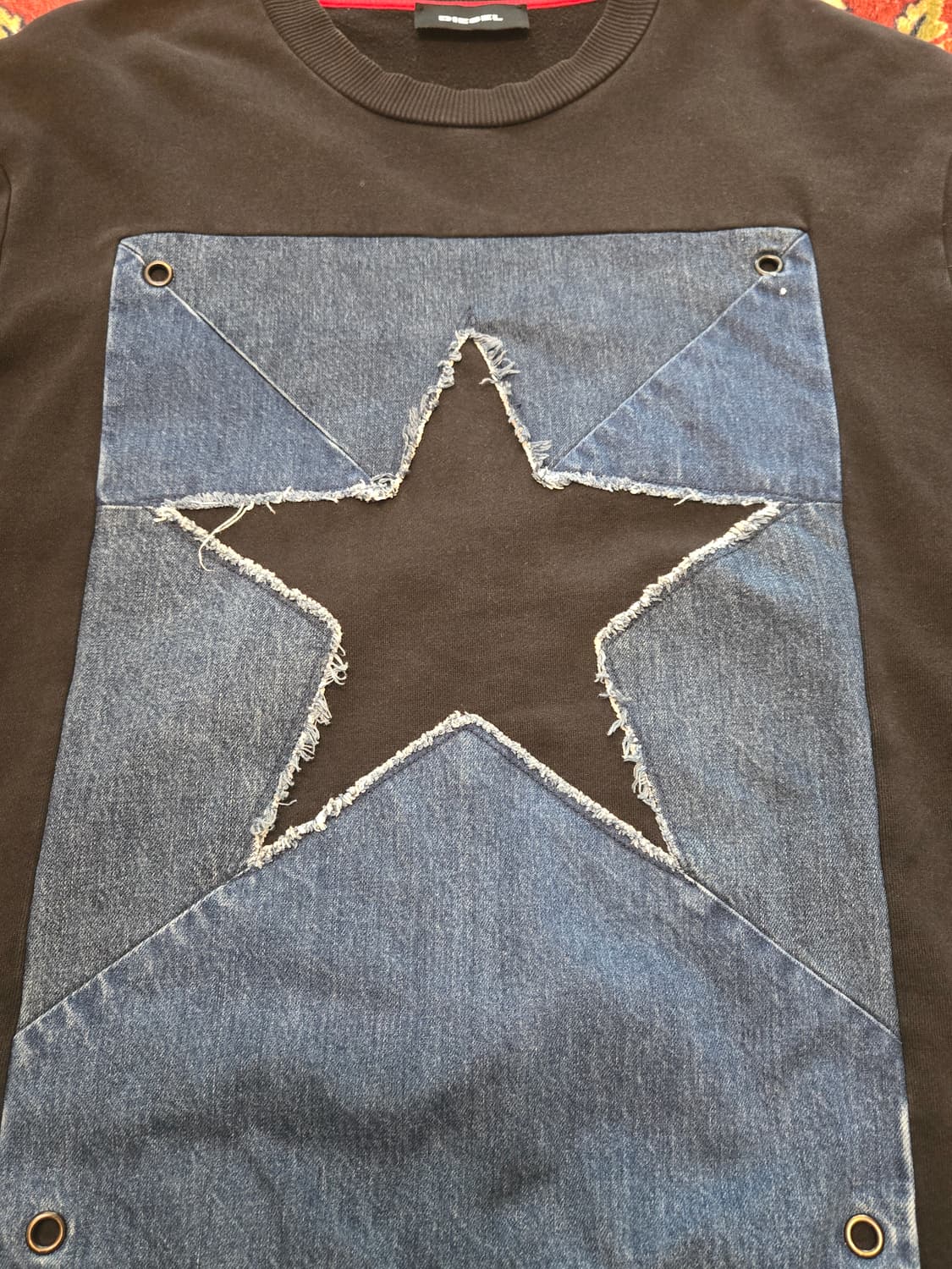 디젤 DIESEL 데님 스타 스웨트 셔츠 (맨투맨) L 상품이미지6