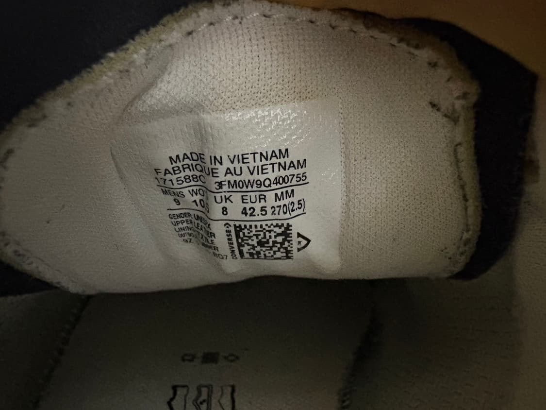 컨버스 원스타 한별 블랙 레더 270 상품이미지7