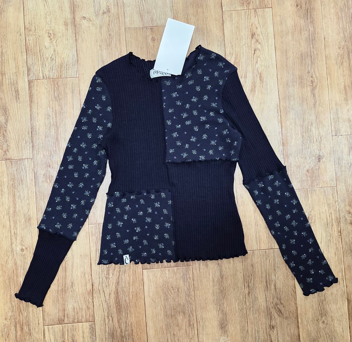 뮤제드(MUSED) 패치웍 저지탑 55-66 새상품 상품이미지5