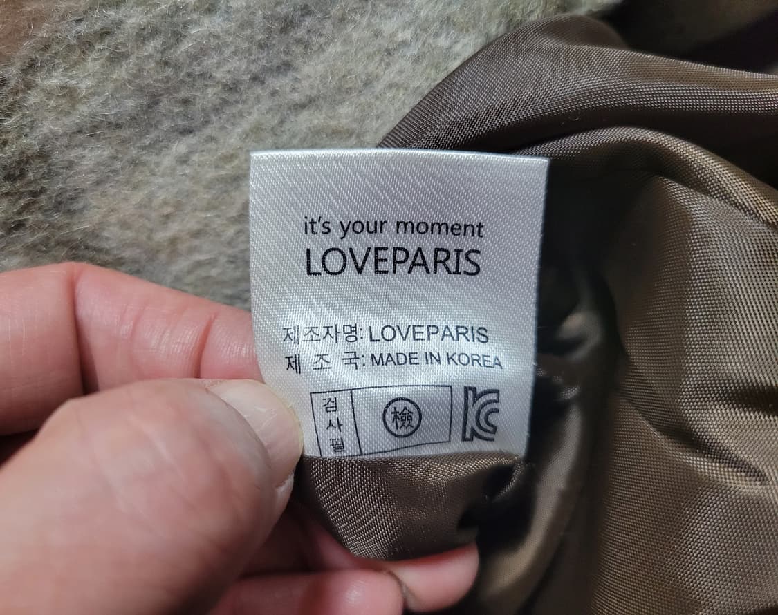 러브패리스(Loveparis) 체크 울코트 55 새상품 상품이미지7