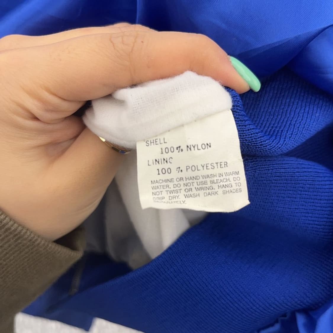 킹 루이 올드스쿨 빈티지 코발트 블루 새틴 블루종 자켓 XL C06697 상품이미지6