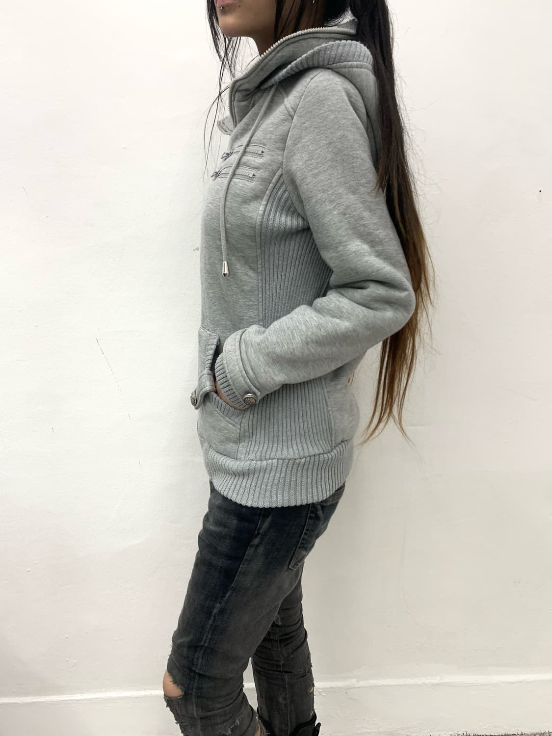 Cargo pocket detail full zip hood jacket 상품이미지4