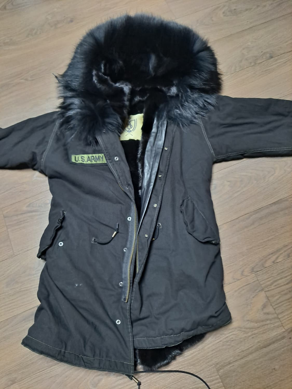 정가1200 AS65 밍크 모피 야상 파카 자켓 상품이미지3