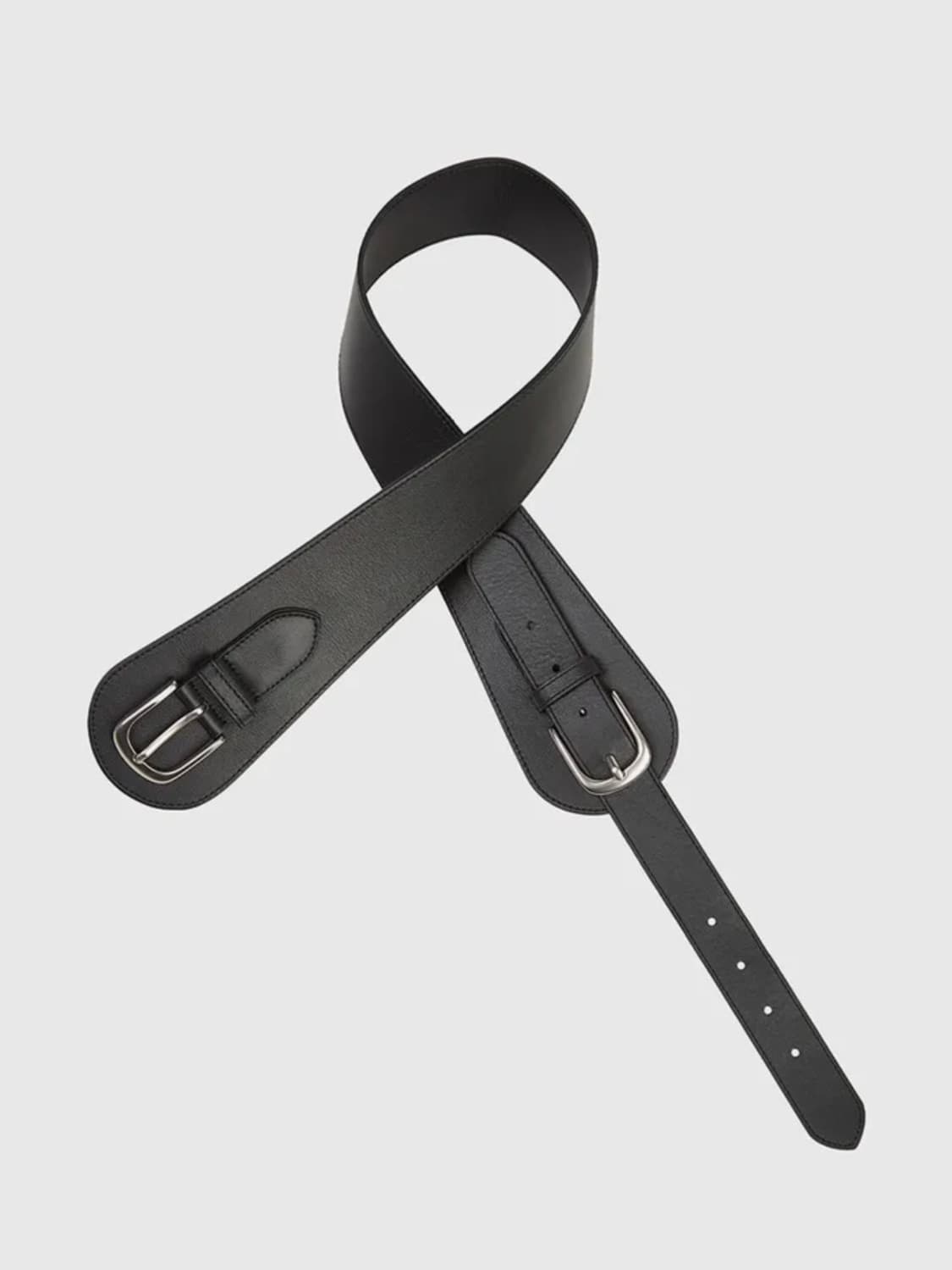 세릭 버클 커브 벨트 블랙 상품이미지1