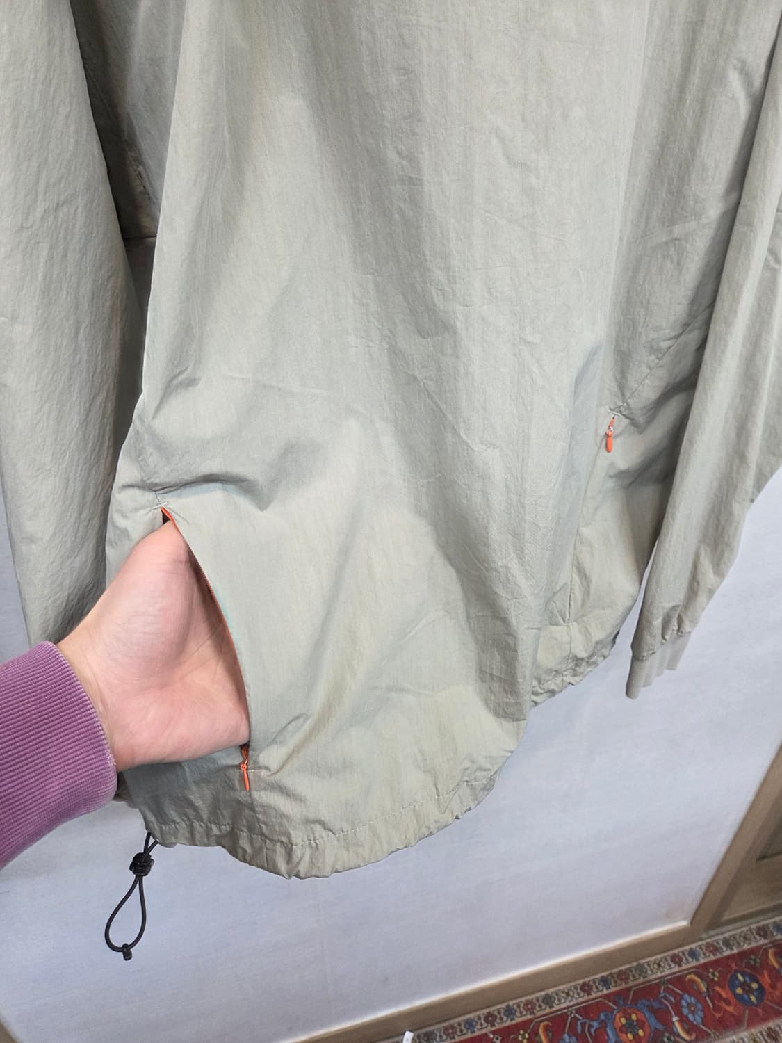 유니폼브릿지 navy sports 웜업 방풍 맨투맨 L 오버핏 상품이미지7