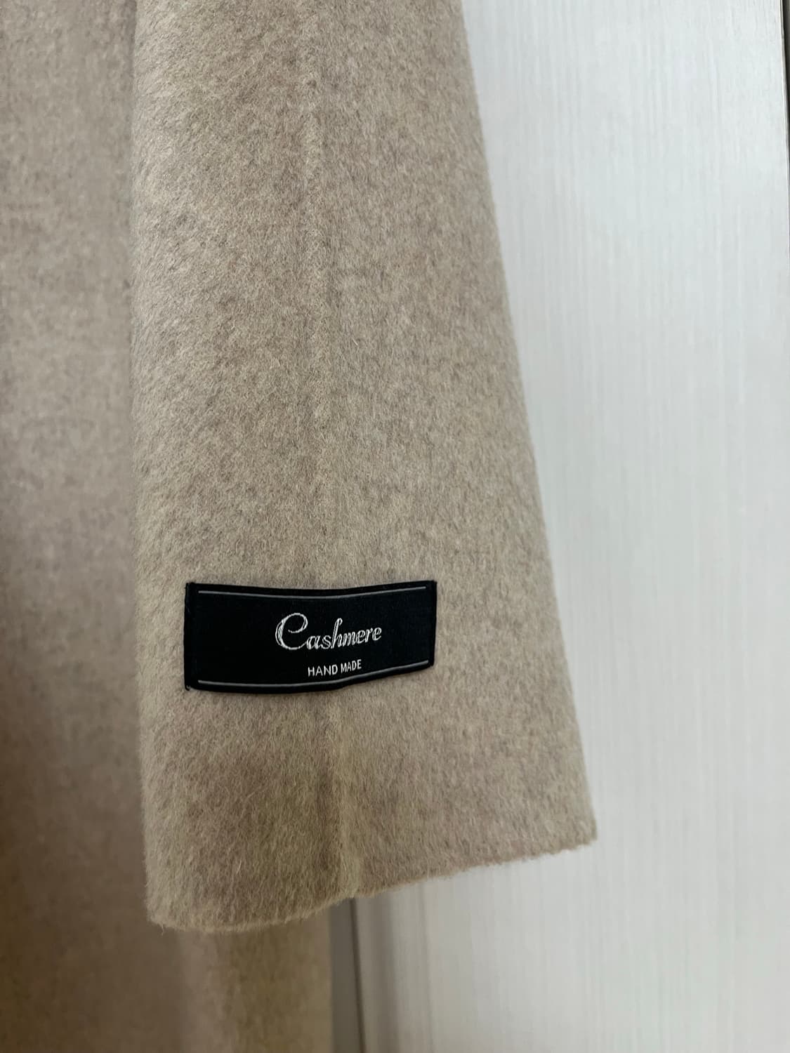 캐시미어 울100 핸드메이드 코트 오트밀베이지 상품이미지3