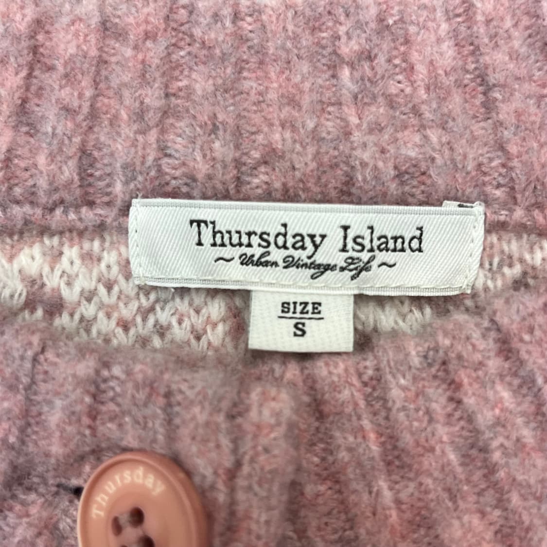 써스데이아일랜드 카우 자카드 울 가디건 85-160(S) 상품이미지3