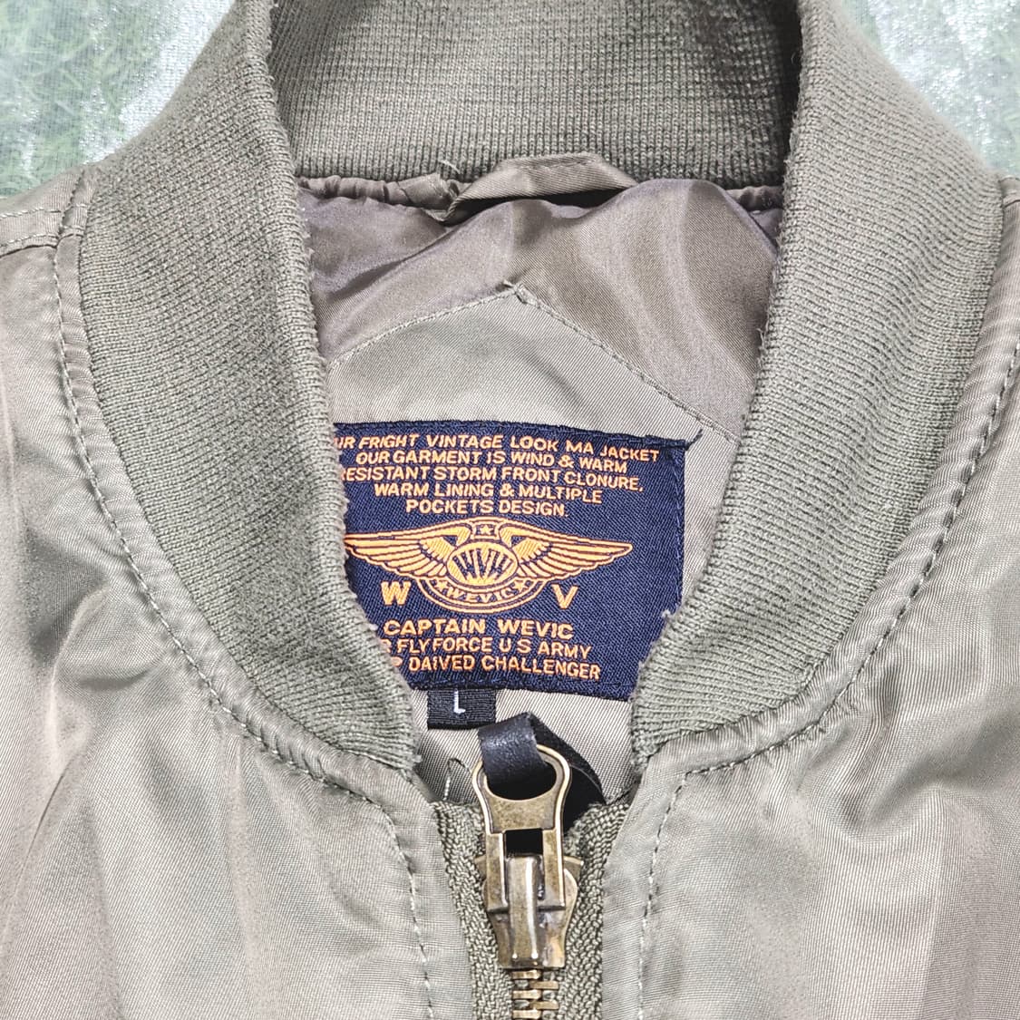 파일럿 무드 MA-1 항공점퍼 / 카키 / USAF 감성 상품이미지2