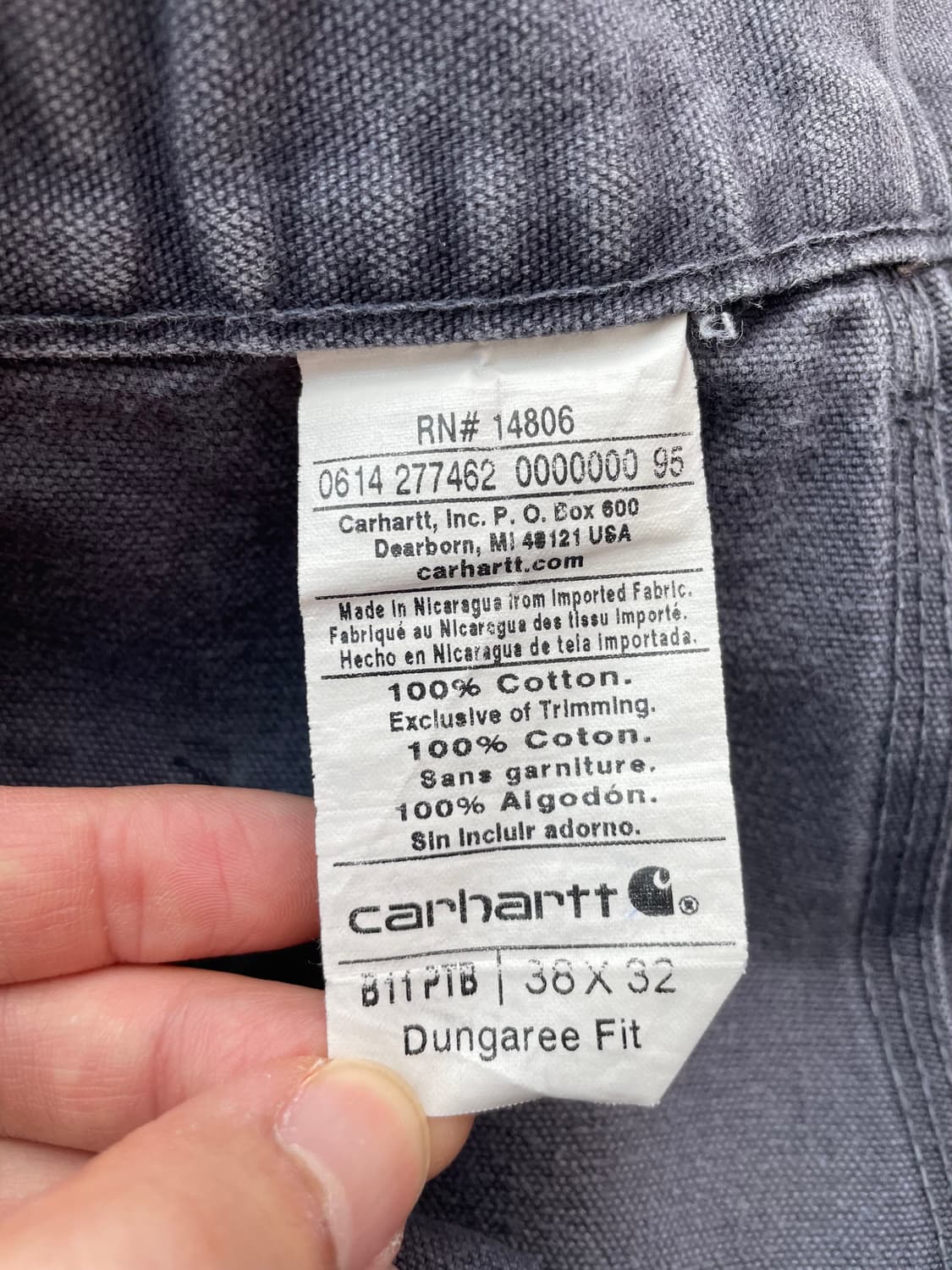 Carhartt B11 PTB 칼하트 카펜터 싱글니 팬츠 상품이미지7