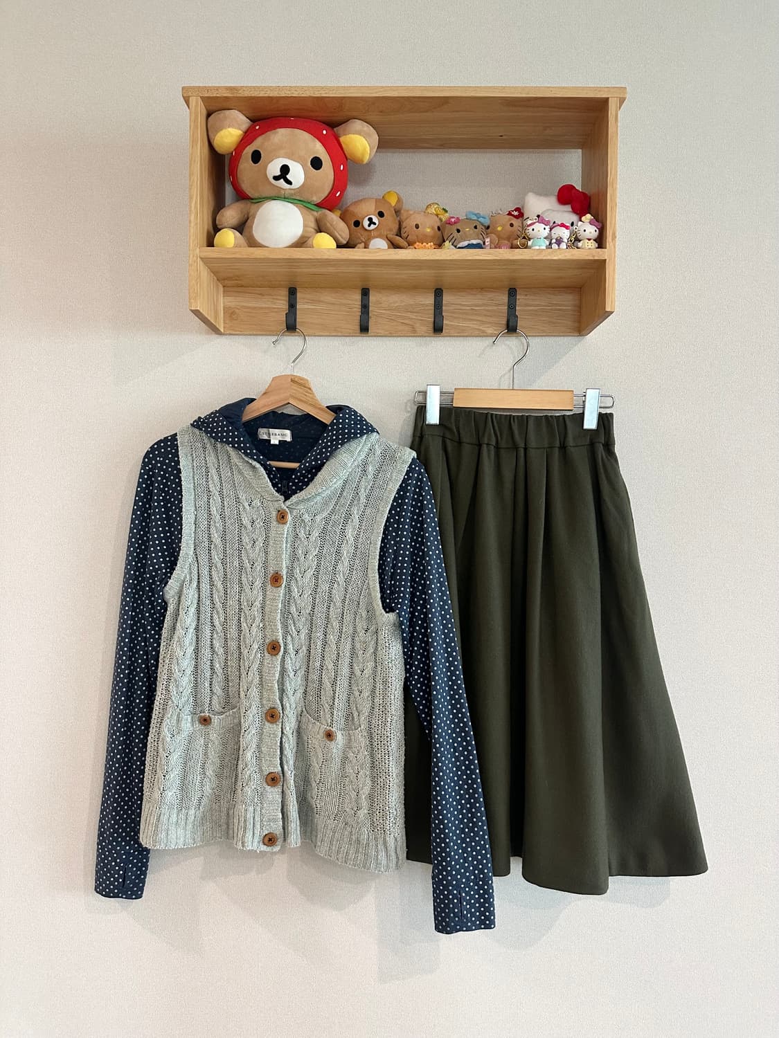 jpn 하구미 스즈코 모리걸 히피 아오이유우 레이어드 코디세트 상품이미지1