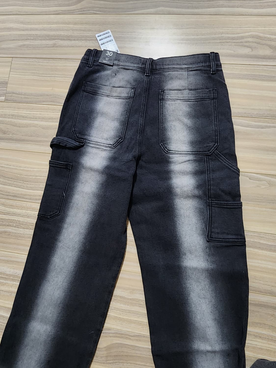 행턴히든밴딩카펜터블랙진기모데님팬츠30사이즈 상품이미지6