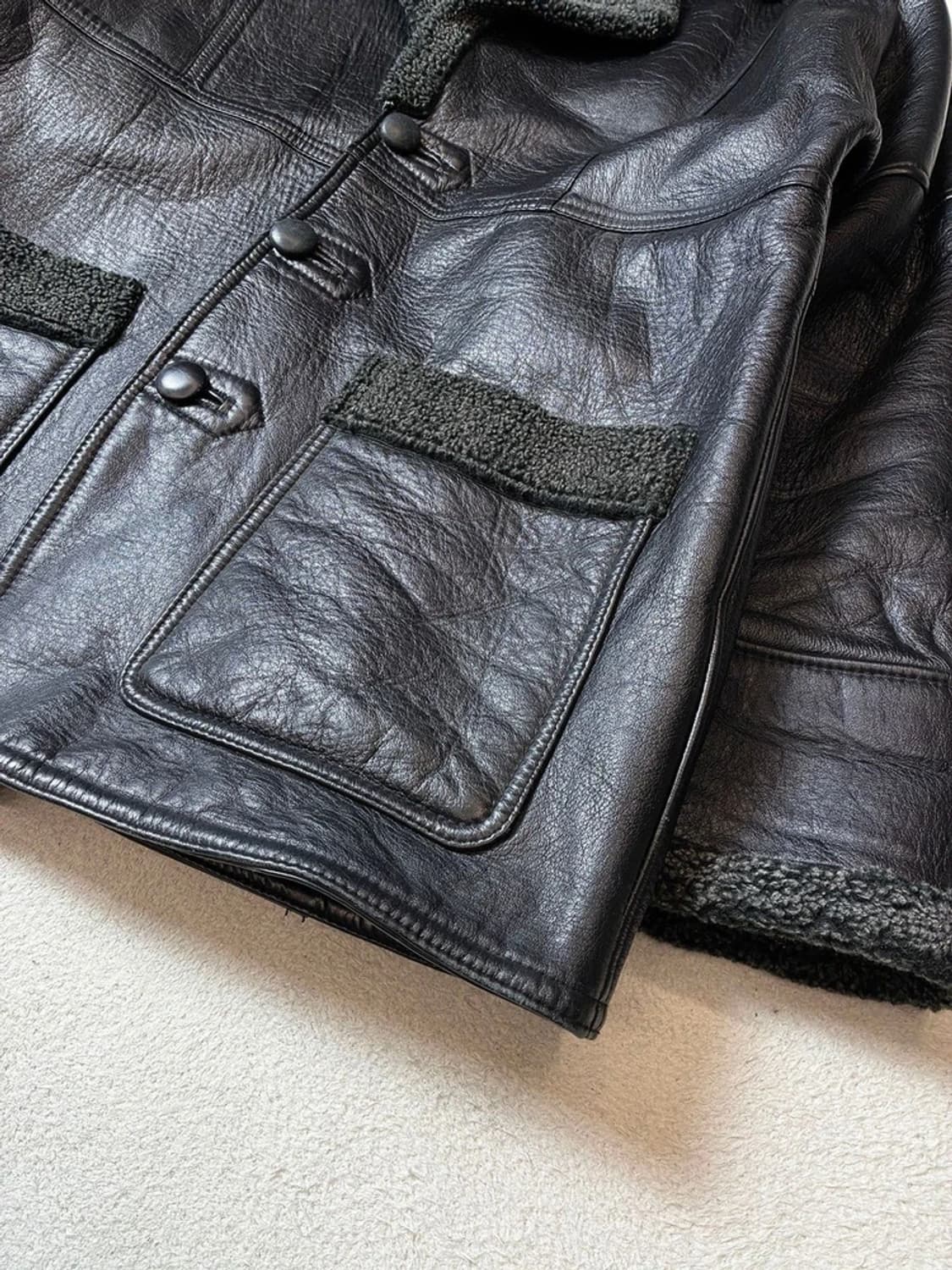 YETI 00's 양가죽 무스탕 사파리 코트 PN7150 상품이미지4