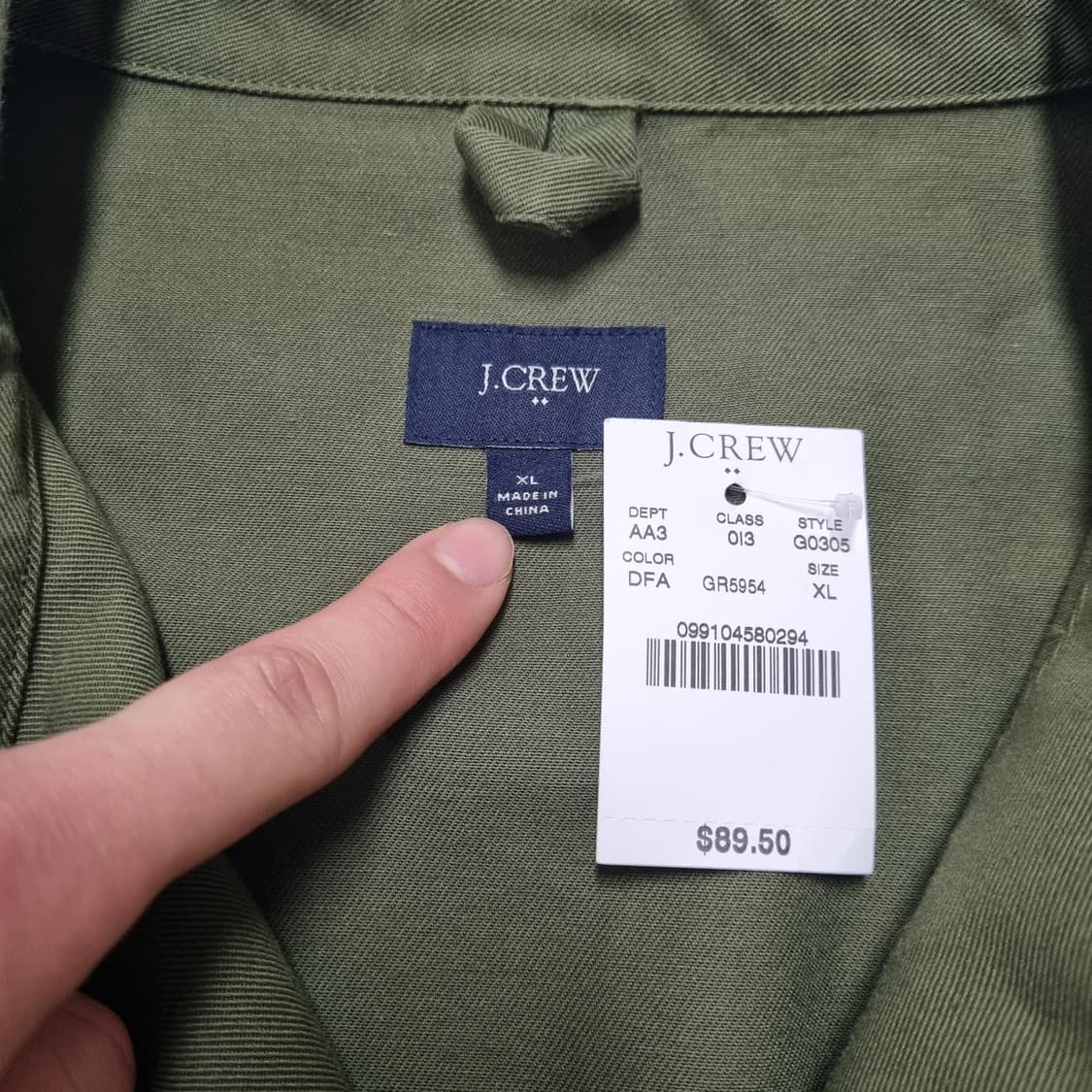 J.CREW 프렌치워크 초어 자켓 올리브 - XL 상품이미지7