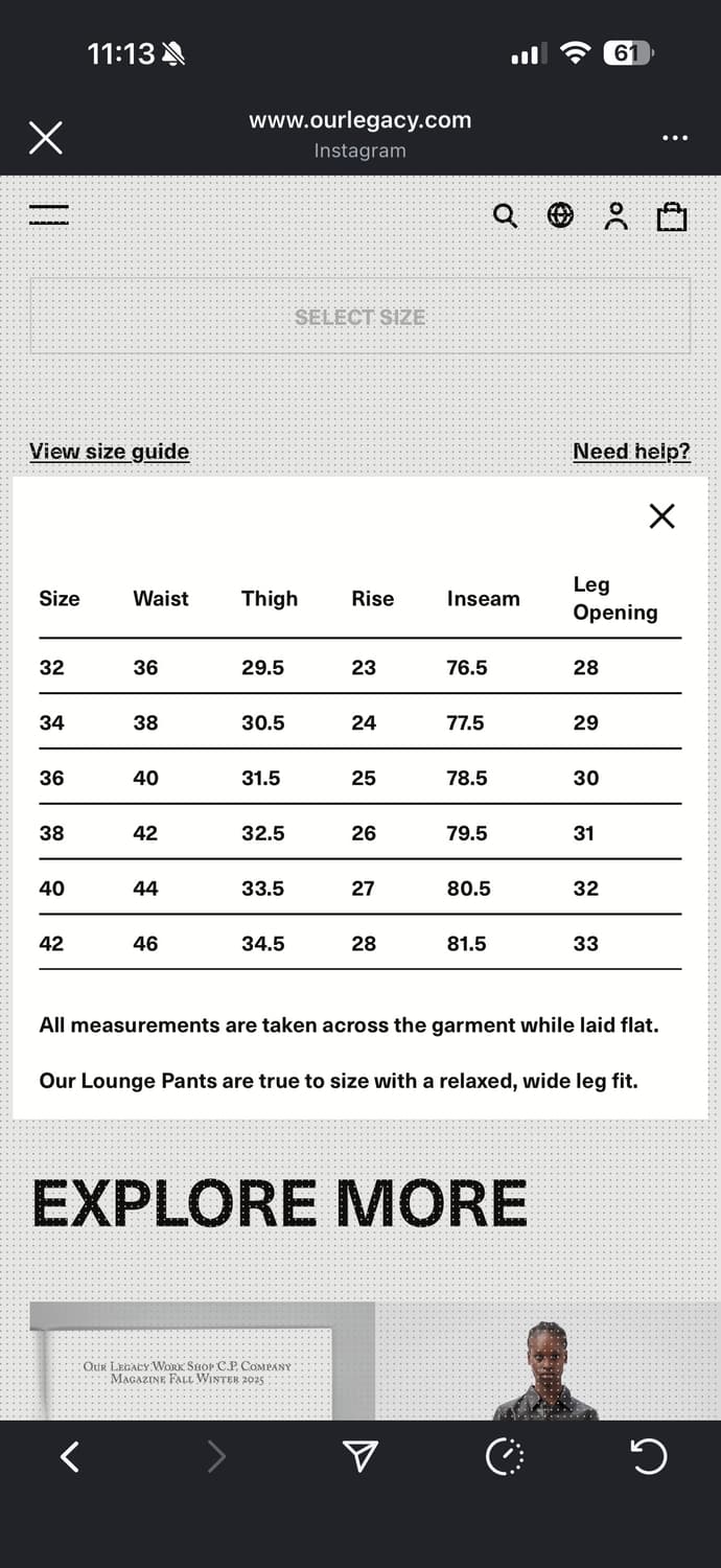 아워레가시 트랙 팬츠 34 상품이미지7