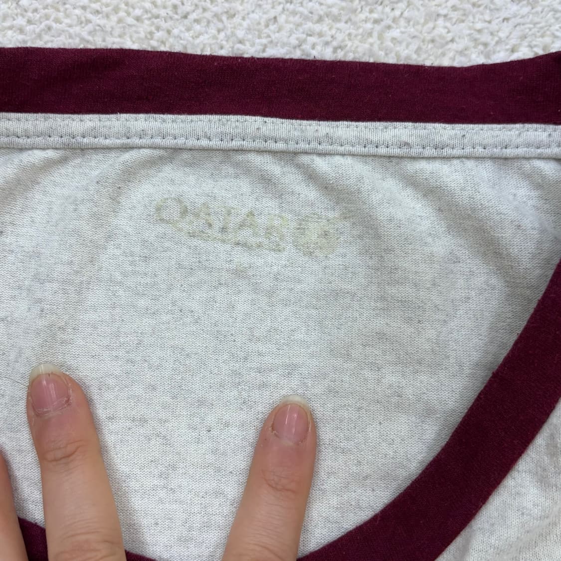 L 카타르항공 브랜드 반팔 티셔츠 0325E 상품이미지3