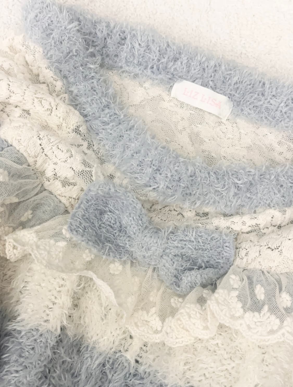 리즈리사 lizlisa 파스텔 크림 리본 니트 라떼갸루히메갸루갸루니트 상품이미지3