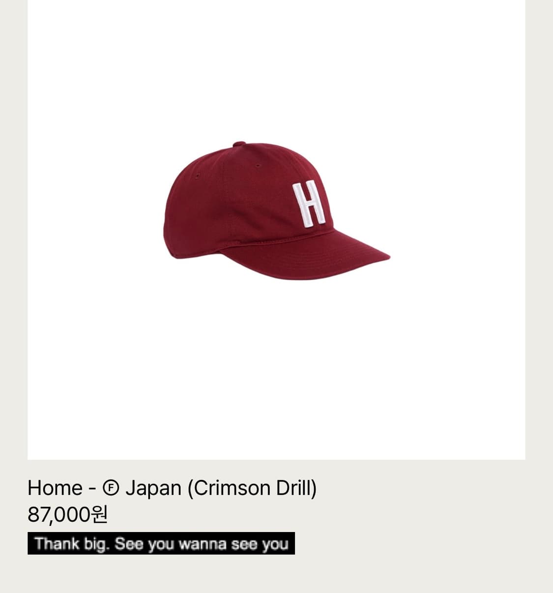 테프스토어즈 Home - Japan 볼캡 상품이미지1