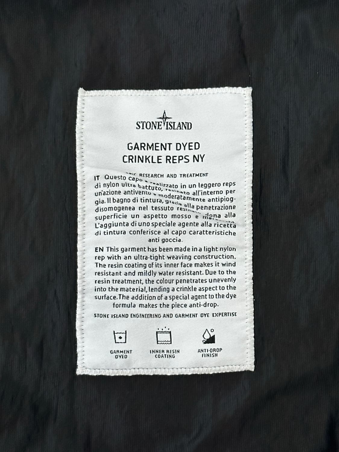 스톤아일랜드 크링클랩스 안티드롭 자켓 25ss XXL(110) 상품이미지2