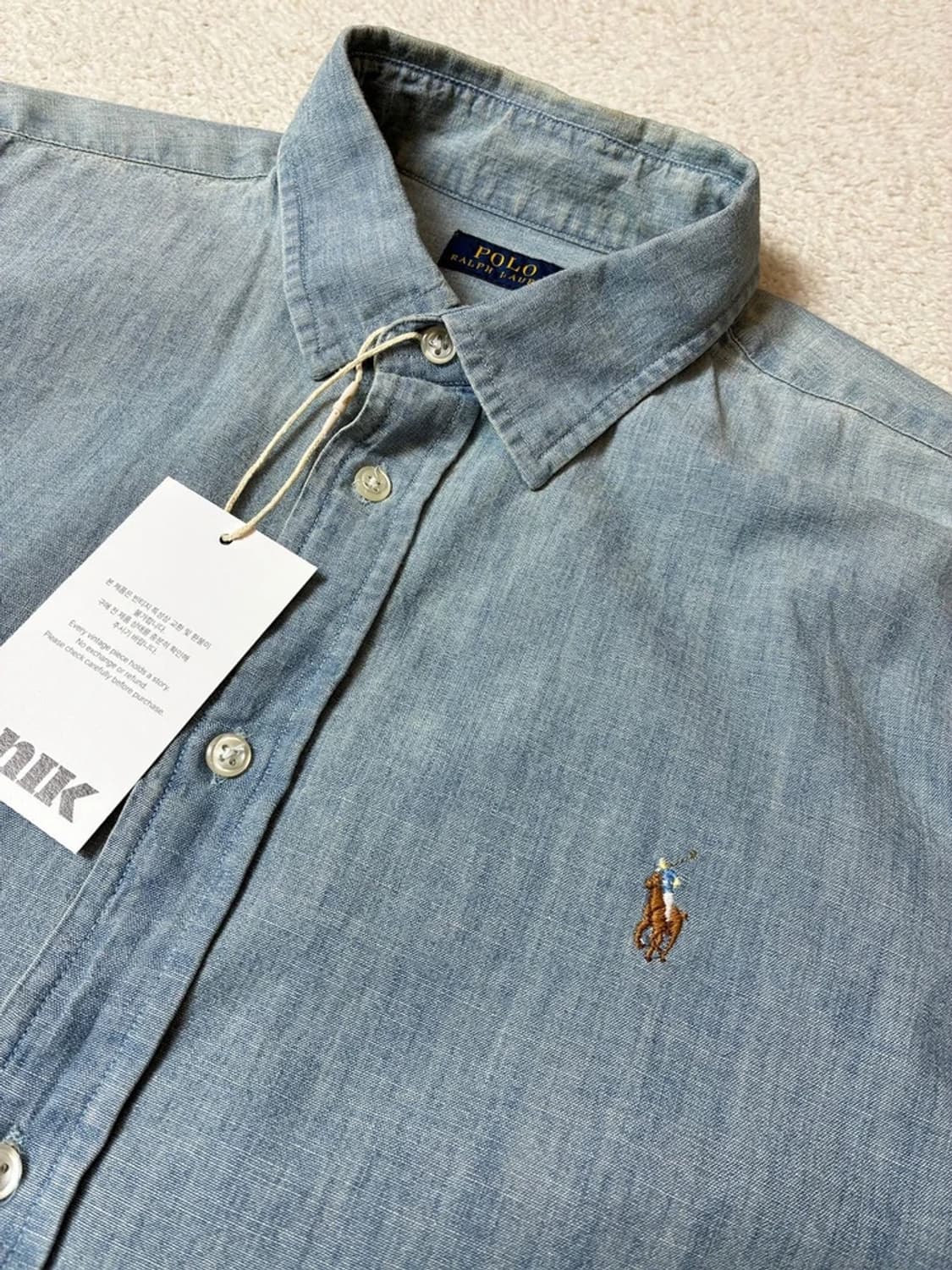 폴로 랄프로렌 샴브레 페이딩 데님 셔츠 PN8033 상품이미지3