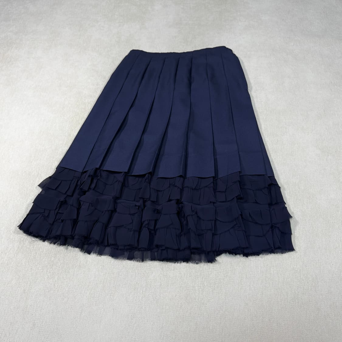 Ruffled Pleated Navy Skirt 상품이미지2