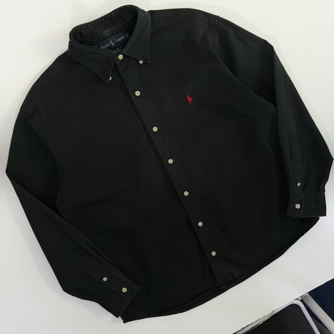 Polo  폴로 랄프로렌 자수 블레이크 코튼 블랙 셔츠 상품이미지2