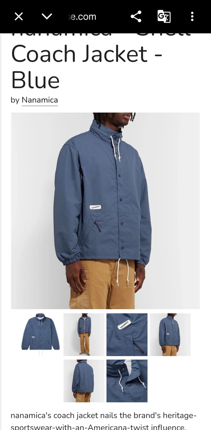 나나미카 코치 자켓 S(100-105) 상품이미지1