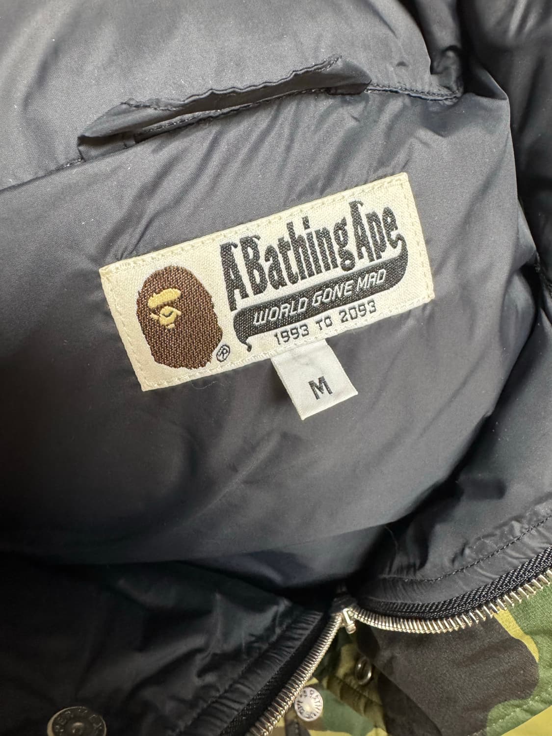 베이프 카모 패딩조끼 상품이미지3