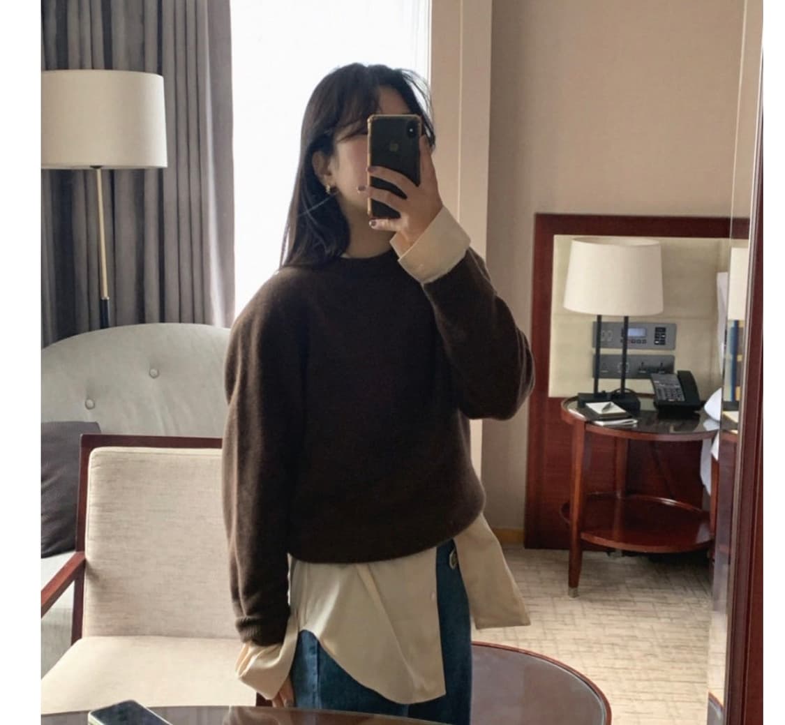 더키모 모리 캐시미어 니트 브라운 상품이미지2